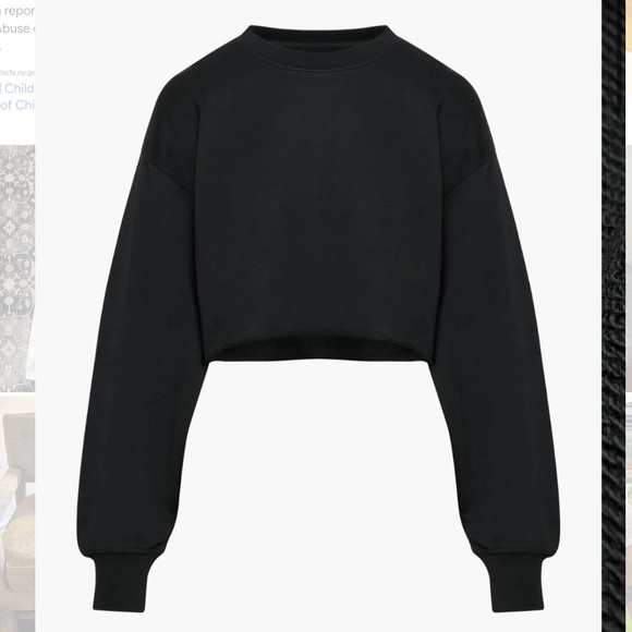 NWT Aritzia Cropped Crew Neck Sweatshirt - Picture 1 of 3